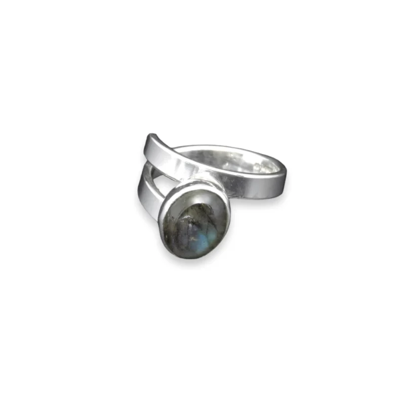 Sterling silver and 10x8mm Labradorite ring